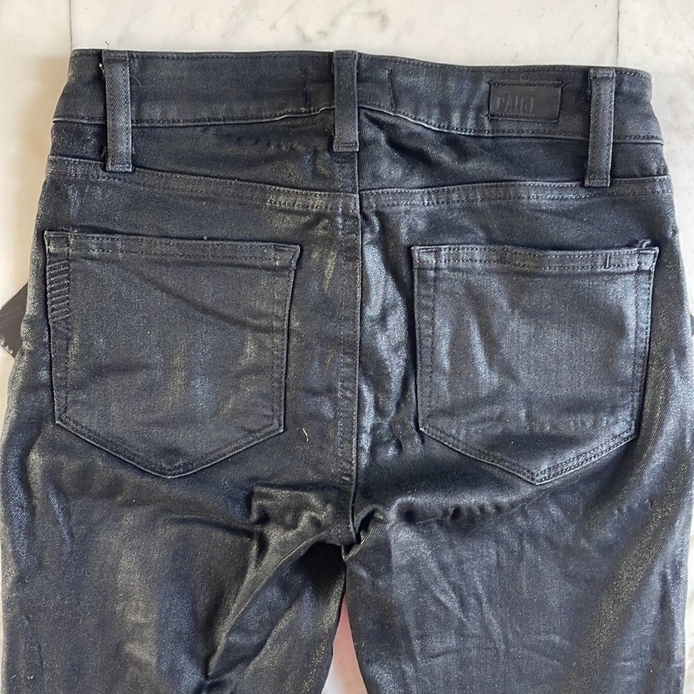 Paige Verdugo Ultra Skinny Waxed Black Jeans - Picture 5 of 8